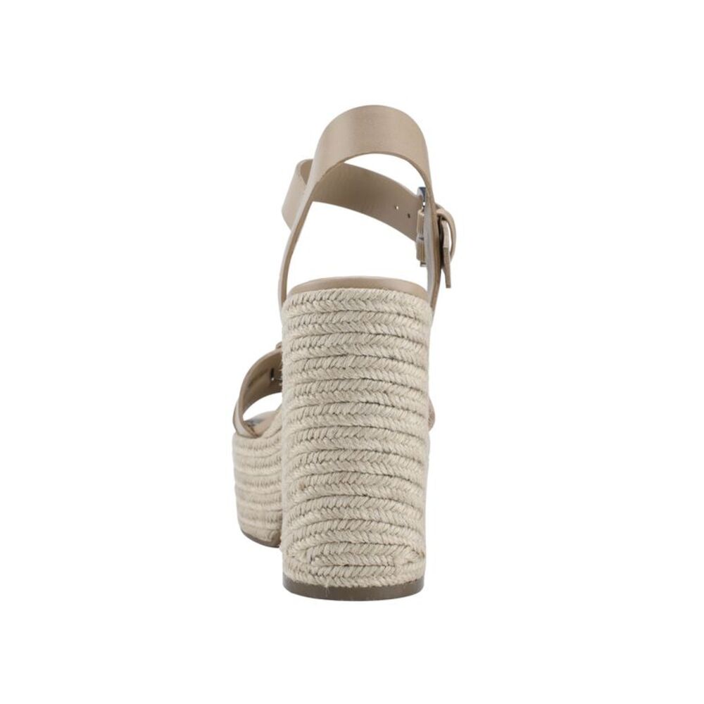 MARC FISHER Womens Beige 2" Platform Viga Toe Block Heel Espadrille Shoes 11 M - Picture 2 of 4